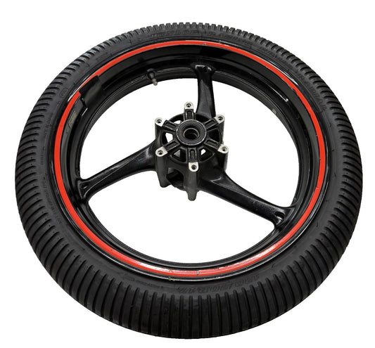 2011 - 2026 SUZUKI GSX600 GSXR750 FRONT WHEEL RIM TIRE RUBBER STRAIGHT BLACK