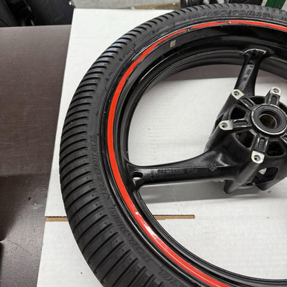 2011 - 2026 SUZUKI GSX600 GSXR750 FRONT WHEEL RIM TIRE RUBBER STRAIGHT BLACK