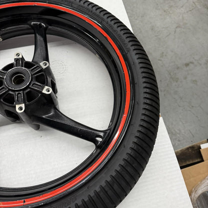 2011 - 2026 SUZUKI GSX600 GSXR750 FRONT WHEEL RIM TIRE RUBBER STRAIGHT BLACK