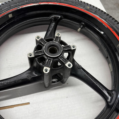 2011 - 2026 SUZUKI GSX600 GSXR750 FRONT WHEEL RIM TIRE RUBBER STRAIGHT BLACK