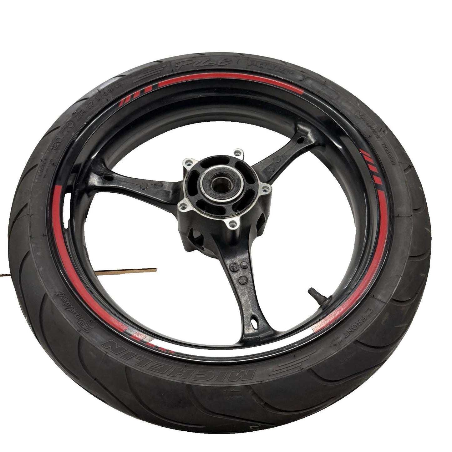 2006 2007 SUZUKI GSXR600 GSXR750 FRONT WHEEL RIM MICHELIN TIRE STRAIGHT