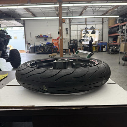 2006 2007 SUZUKI GSXR600 GSXR750 FRONT WHEEL RIM MICHELIN TIRE STRAIGHT