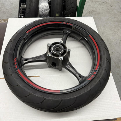 2006 2007 SUZUKI GSXR600 GSXR750 FRONT WHEEL RIM MICHELIN TIRE STRAIGHT