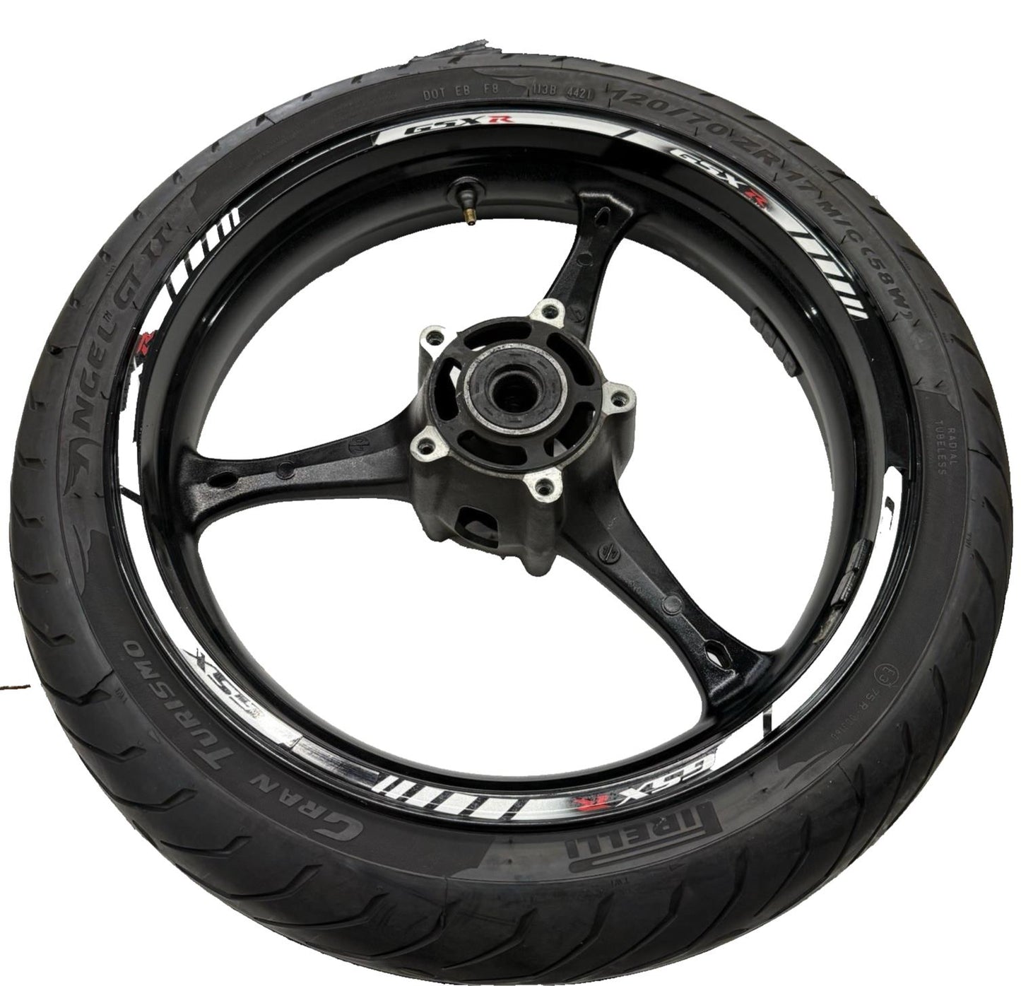 2005 2006 SUZUKI GSXR1000 FRONT WHEEL RIM BLACK STRAIGHT 54111-41G00-019