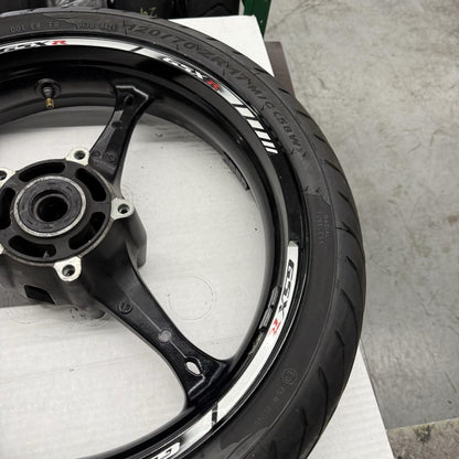 2005 2006 SUZUKI GSXR1000 FRONT WHEEL RIM BLACK STRAIGHT 54111-41G00-019