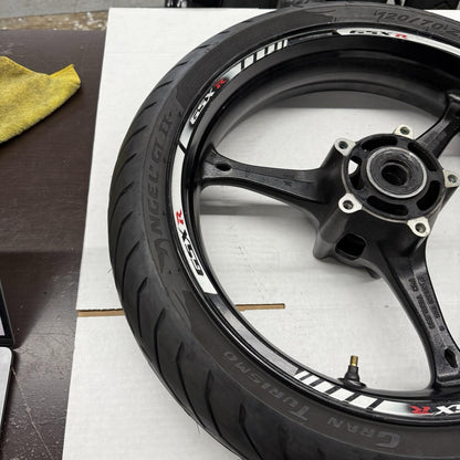 2005 2006 SUZUKI GSXR1000 FRONT WHEEL RIM BLACK STRAIGHT 54111-41G00-019