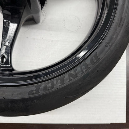 2006 2007 SUZUKI GSXR600 GSXR750 FRONT WHEEL BLACK STRAIGHT DUNLOP TIRE