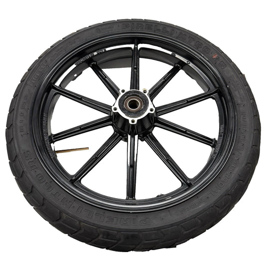 2011 - 2020 Harley Sportster XL883L FRONT WHEEL BLACK RIM PIRELLI TIRE