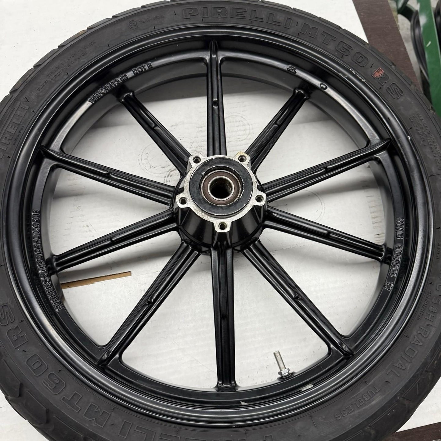 2011 - 2020 Harley Sportster XL883L FRONT WHEEL BLACK RIM PIRELLI TIRE