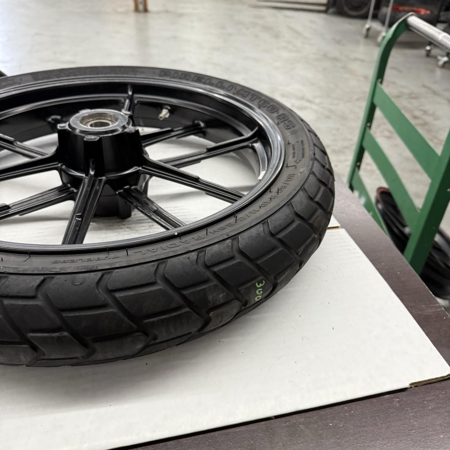 2011 - 2020 Harley Sportster XL883L FRONT WHEEL BLACK RIM PIRELLI TIRE