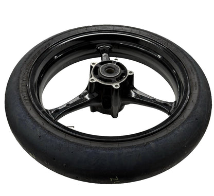 2007 2008 SUZUKI GSXR1000 FRONT WHEEL RIM PIRELLI TIRE TRACK STRAIGHT STOCK