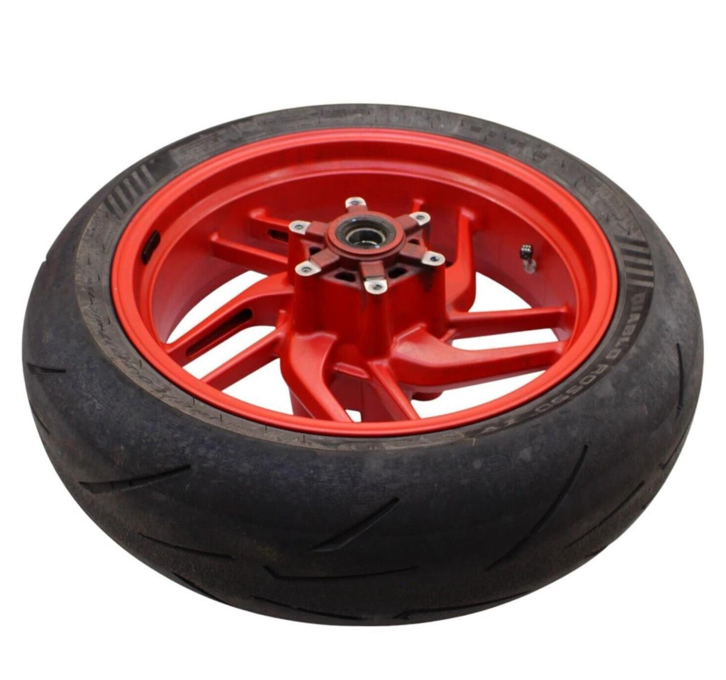 2016 - 2019 DUCATI PANIGALE 959 REAR WHEEL RED RIM TIRE STOCK STRAIGHT STOCK