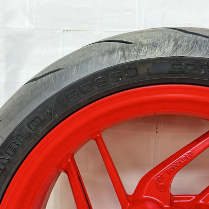 2016 - 2019 DUCATI PANIGALE 959 REAR WHEEL BACK RIM TIRE RUBBER RED STOCK OEM