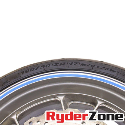 2006 - 2011 KAWASAKI NINJA ZX14 REAR WHEEL RIM BRAKE ROTOR SILVER BLUE STRAIGHT