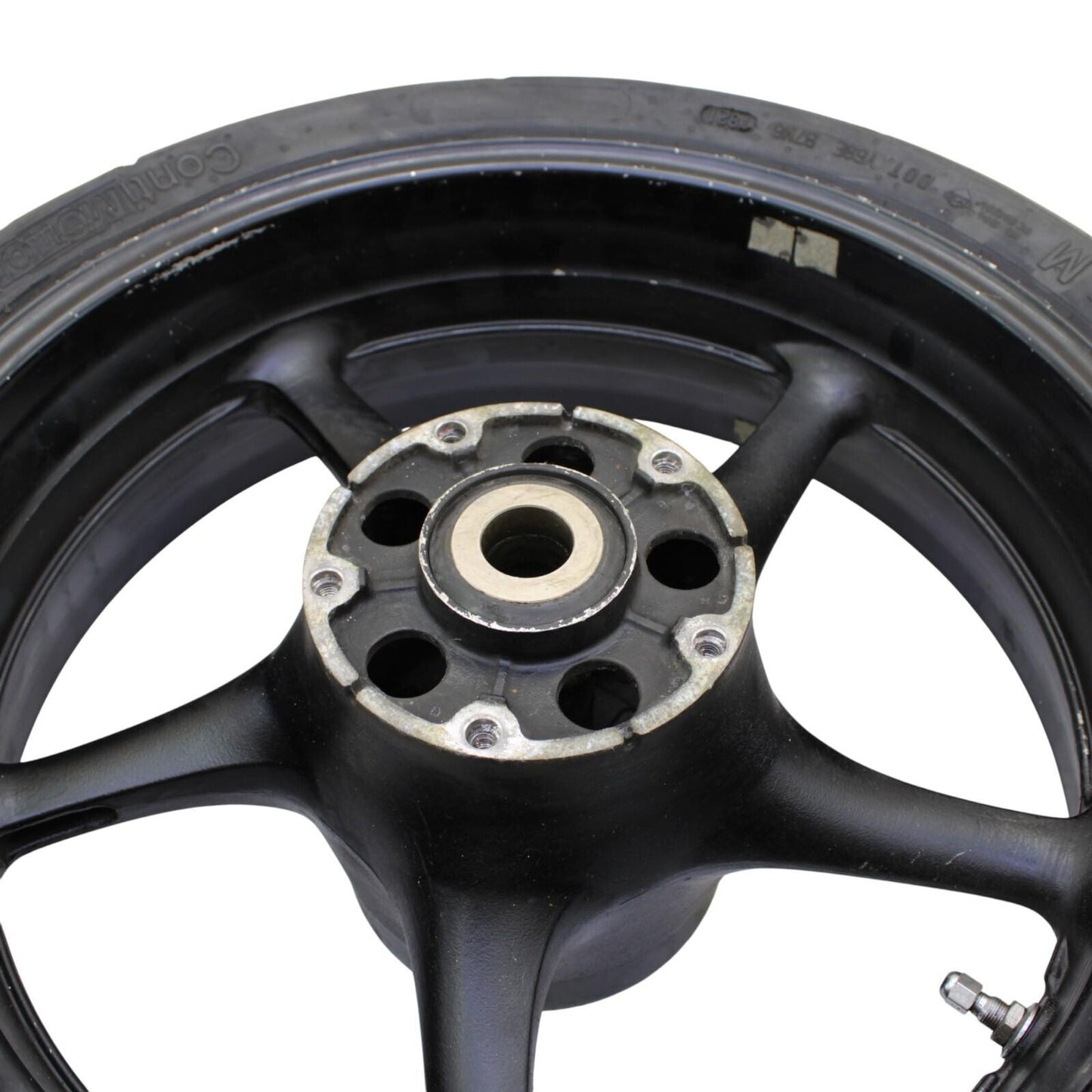 2006 2007 YAMAHA YZF R6 REAR WHEEL BACK RIM BLACK STRAIGHT STOCK
