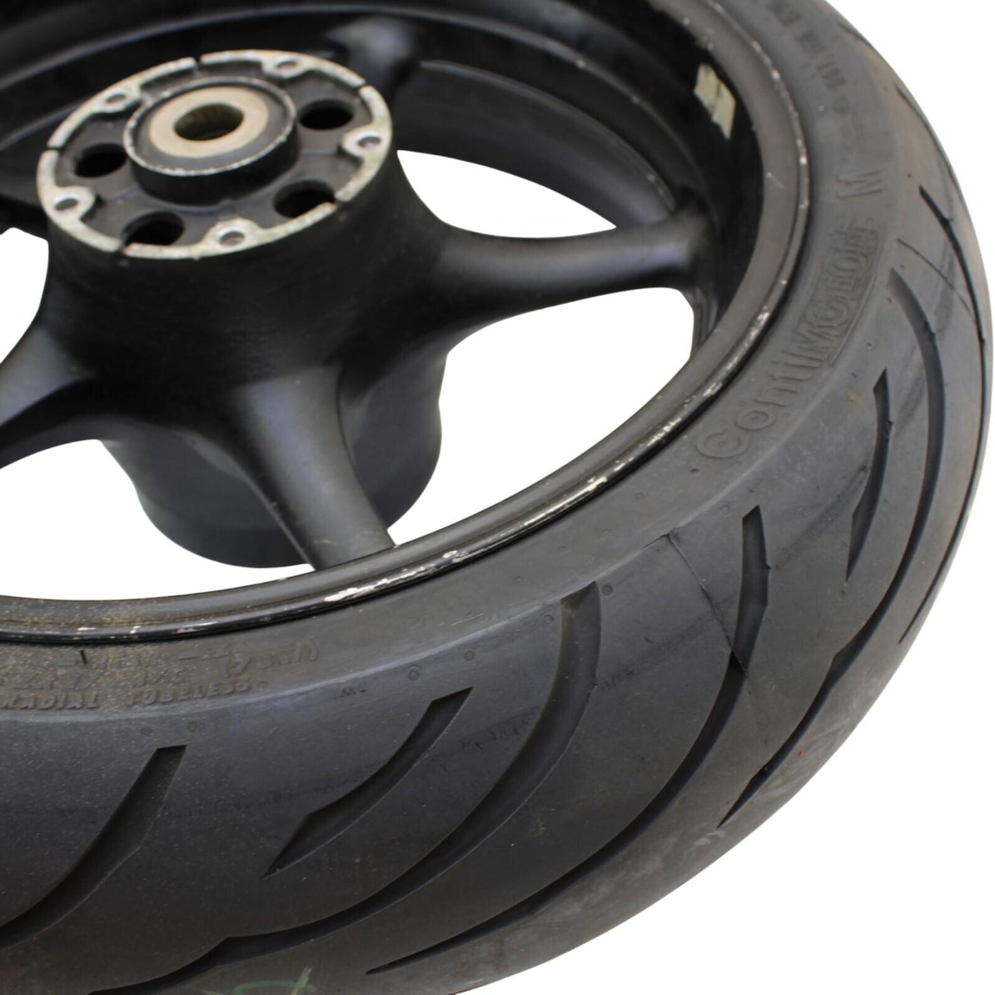 2006 2007 YAMAHA YZF R6 REAR WHEEL BACK RIM BLACK STRAIGHT STOCK