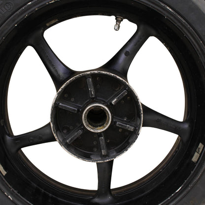 2006 2007 YAMAHA YZF R6 REAR WHEEL BACK RIM BLACK STRAIGHT STOCK