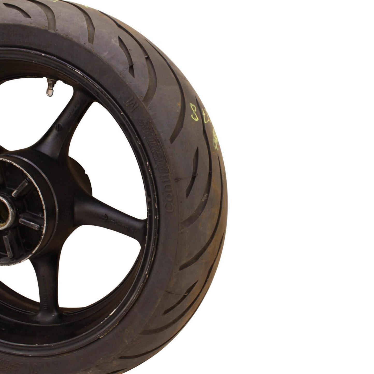2006 2007 YAMAHA YZF R6 REAR WHEEL BACK RIM BLACK STRAIGHT STOCK