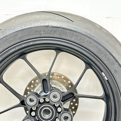 2021 - 2026 APRILIA RSV4 REAR WHEEL BACK BRAKE ROTOR RIM TIRE RUBBER BLACK