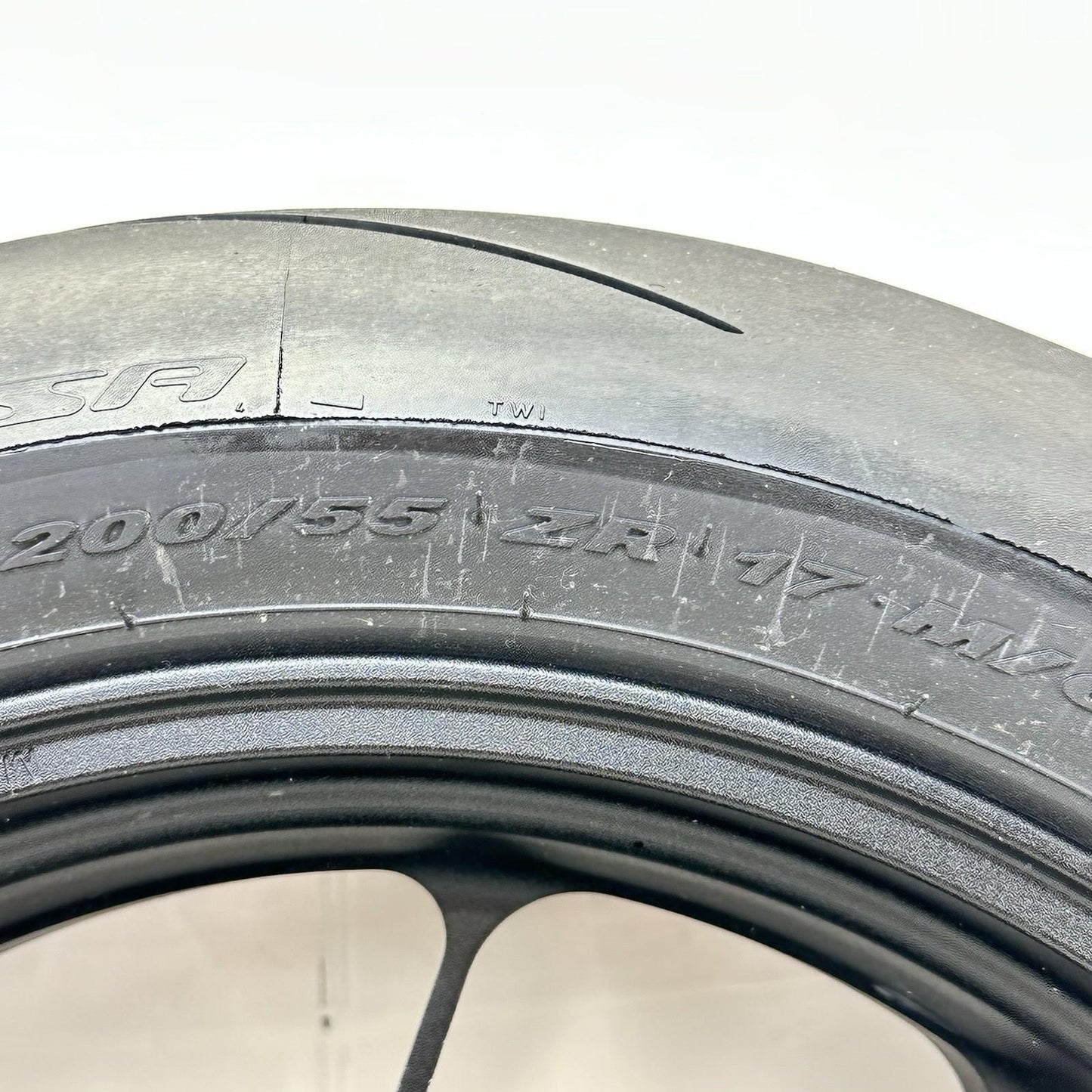 2021 - 2026 APRILIA RSV4 REAR WHEEL BACK BRAKE ROTOR RIM TIRE RUBBER BLACK