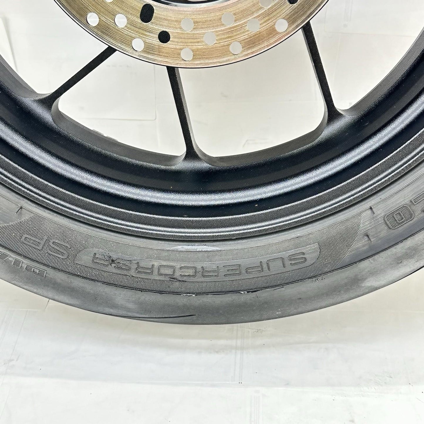 2021 - 2026 APRILIA RSV4 REAR WHEEL BACK BRAKE ROTOR RIM TIRE RUBBER BLACK