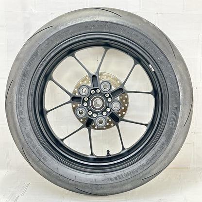 2021 - 2026 APRILIA RSV4 REAR WHEEL BACK BRAKE ROTOR RIM TIRE RUBBER BLACK