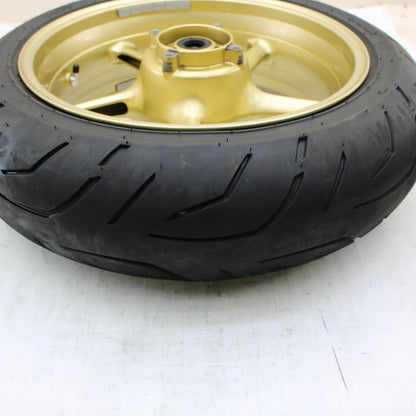 2009 - 2012 TRIUMPH DAYTONA 675 REAR WHEEL RIM TIRE STOCK STRAIGHT GOLD STOCK