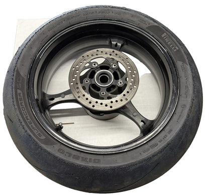 2006 2007 SUZUKI GSXR600 GSXR750 REAR WHEEL REAR RIM BRAKE ROTOR PIRELLI TIRE