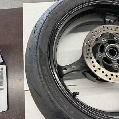 2006 2007 SUZUKI GSXR600 GSXR750 REAR WHEEL REAR RIM BRAKE ROTOR PIRELLI TIRE