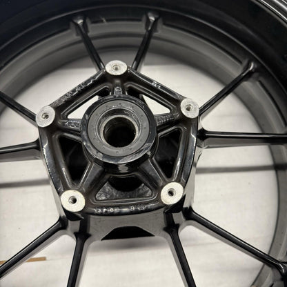 2009 - 2014 BMW S1000RR REAR WHEEL BACK RIM DUNLOP TIRE BLACK STRAIGHT STOCK