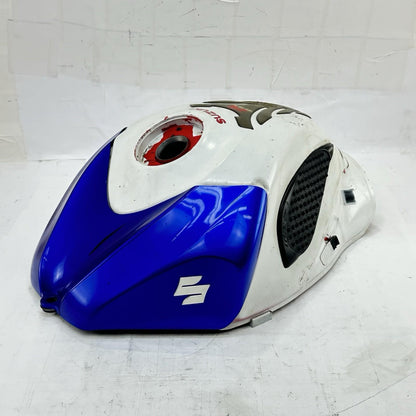 2006 2007 SUZUKI GSXR 600 GSXR 750 FUEL TANK GAS PETROL RESERVOIR WHITE BLUE