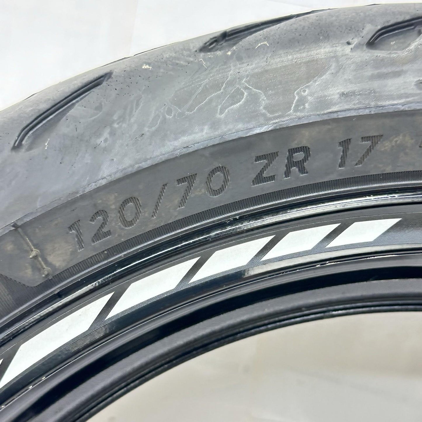 2006 2007 SUZUKI GSXR 600 GSXR 750 FRONT WHEEL RIM TIRE RUBBER BLACK STOCK
