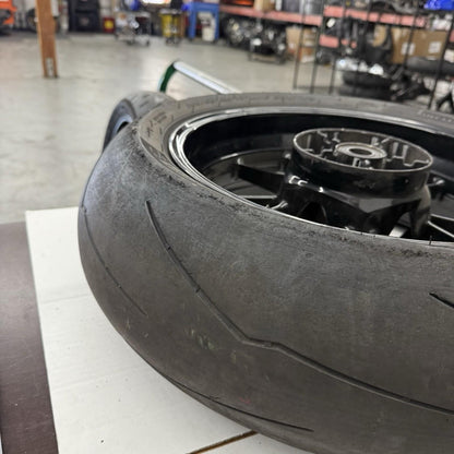 2010 - 2014 BMW S1000RR REAR WHEEL BACK RIM STRAIGHT PIRELLI TIRE BRAKE ROTOR