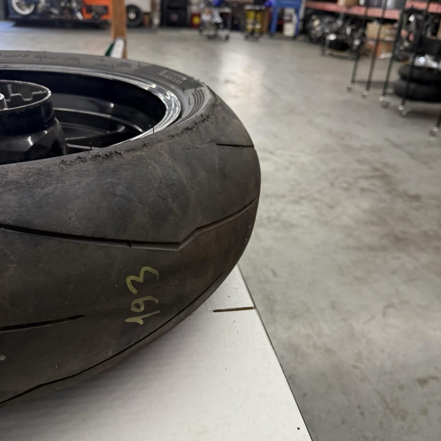 2010 - 2014 BMW S1000RR REAR WHEEL BACK RIM STRAIGHT PIRELLI TIRE BRAKE ROTOR