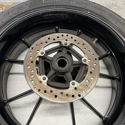 2010 - 2014 BMW S1000RR REAR WHEEL BACK RIM STRAIGHT PIRELLI TIRE BRAKE ROTOR