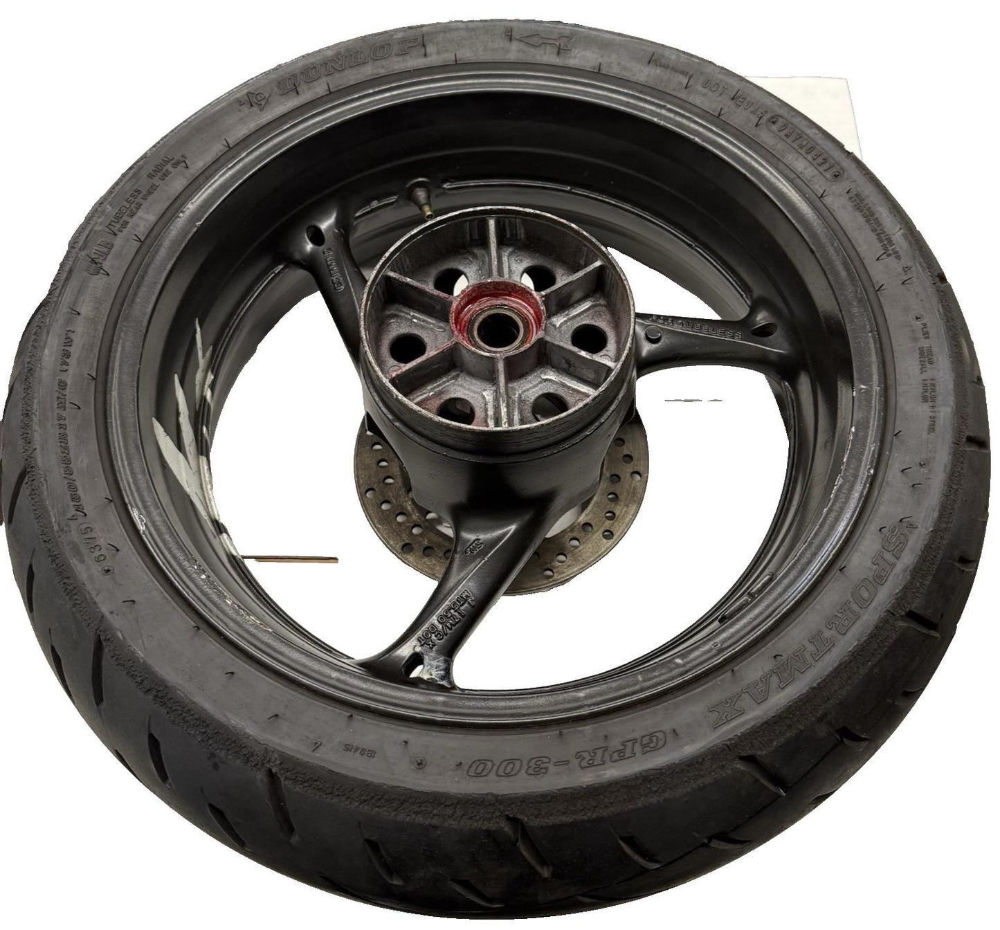2011 - 2025 SUZUKI GSXR600 GSXR750 REAR WHEEL BACK RIM ROTOR HUB BLACK STOCK
