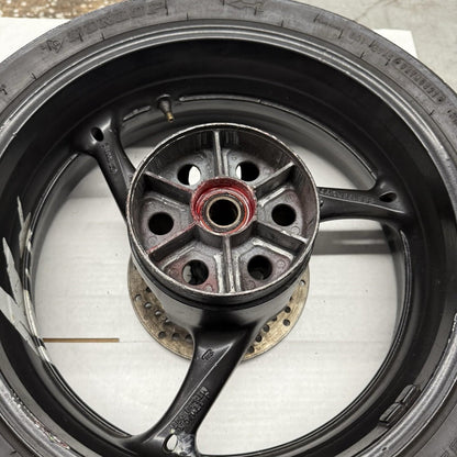 2011 - 2025 SUZUKI GSXR600 GSXR750 REAR WHEEL BACK RIM ROTOR HUB BLACK STOCK