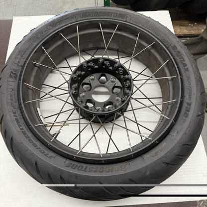 2017 - 2020 BMW R NINE T REAR WHEEL BACK TIRE BRIDGESTONE RIM STOCK STRAIGHT