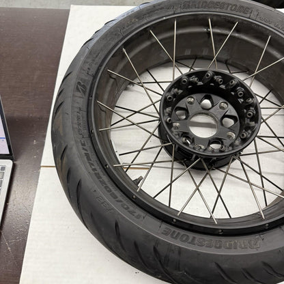 2017 - 2020 BMW R NINE T REAR WHEEL BACK TIRE BRIDGESTONE RIM STOCK STRAIGHT