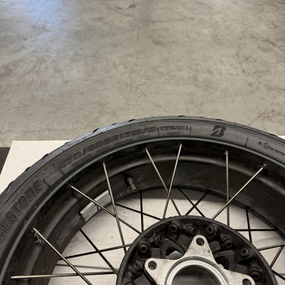 2017 - 2020 BMW R NINE T REAR WHEEL BACK TIRE BRIDGESTONE RIM STOCK STRAIGHT
