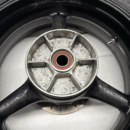 2008 - 2011 HONDA CBR1000RR REAR WHEEL BACK DUNLOP TIRE BLACK RIM STRAIGHT STOCK