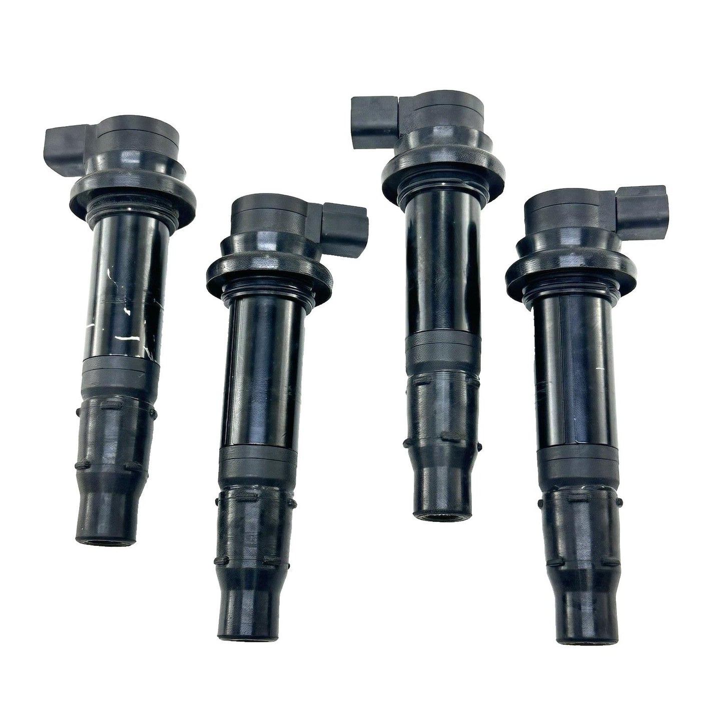 2003 - 2005 YAMAHA YZF R6 IGNITION COILS SPARK PLUG CAPS STICKS SET BLACK STOCK