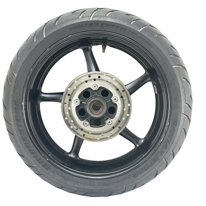 2003 - 2005 YAMAHA YZF R6 REAR WHEEL RIM TIRE RUBBER BACK BRAKE DISC ROTOR BLACK