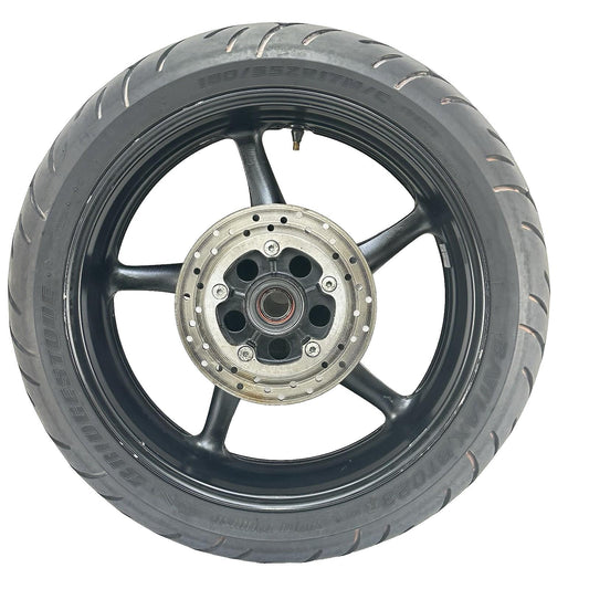 2003 - 2005 YAMAHA YZF R6 REAR WHEEL RIM TIRE RUBBER BACK BRAKE DISC ROTOR BLACK
