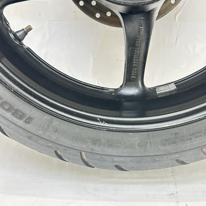 2003 - 2005 YAMAHA YZF R6 REAR WHEEL RIM TIRE RUBBER BACK BRAKE DISC ROTOR BLACK