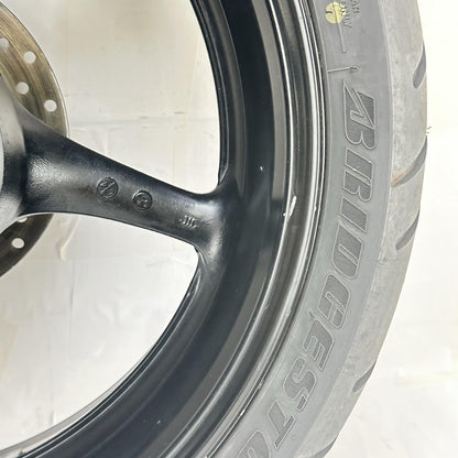 2003 - 2005 YAMAHA YZF R6 REAR WHEEL RIM TIRE RUBBER BACK BRAKE DISC ROTOR BLACK