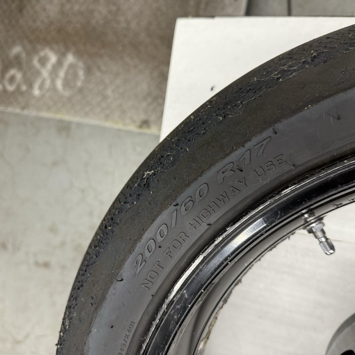 2007 2008 SUZUKI GSXR 1000 REAR WHEEL RIM BRAKE ROTOR PIRELLI TIRE STRAIGHT