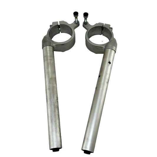 2009 - 2011 YAMAHA YZF R1 CLIP ON HANDLE BARS LEFT RIGHT SET PAIR SILVER STOCK