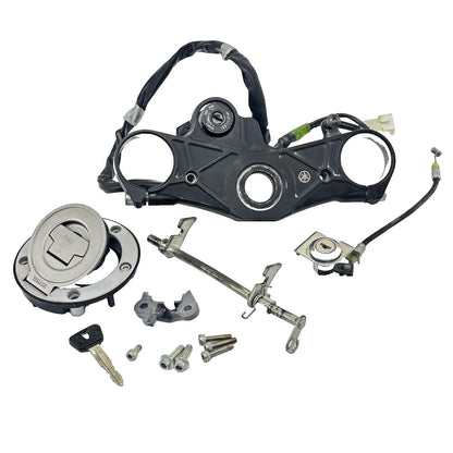 2009 - 2011 YAMAHA YZF R1 IGNITION LOCK SET KEY GAS CAP SEAT LATCH FORK CLAMP