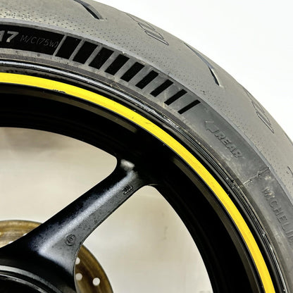 2009 - 2011 YAMAHA YZF R1 REAR WHEEL RIM TIRE BACK BRAKE DISC ROTOR BLACK STOCK